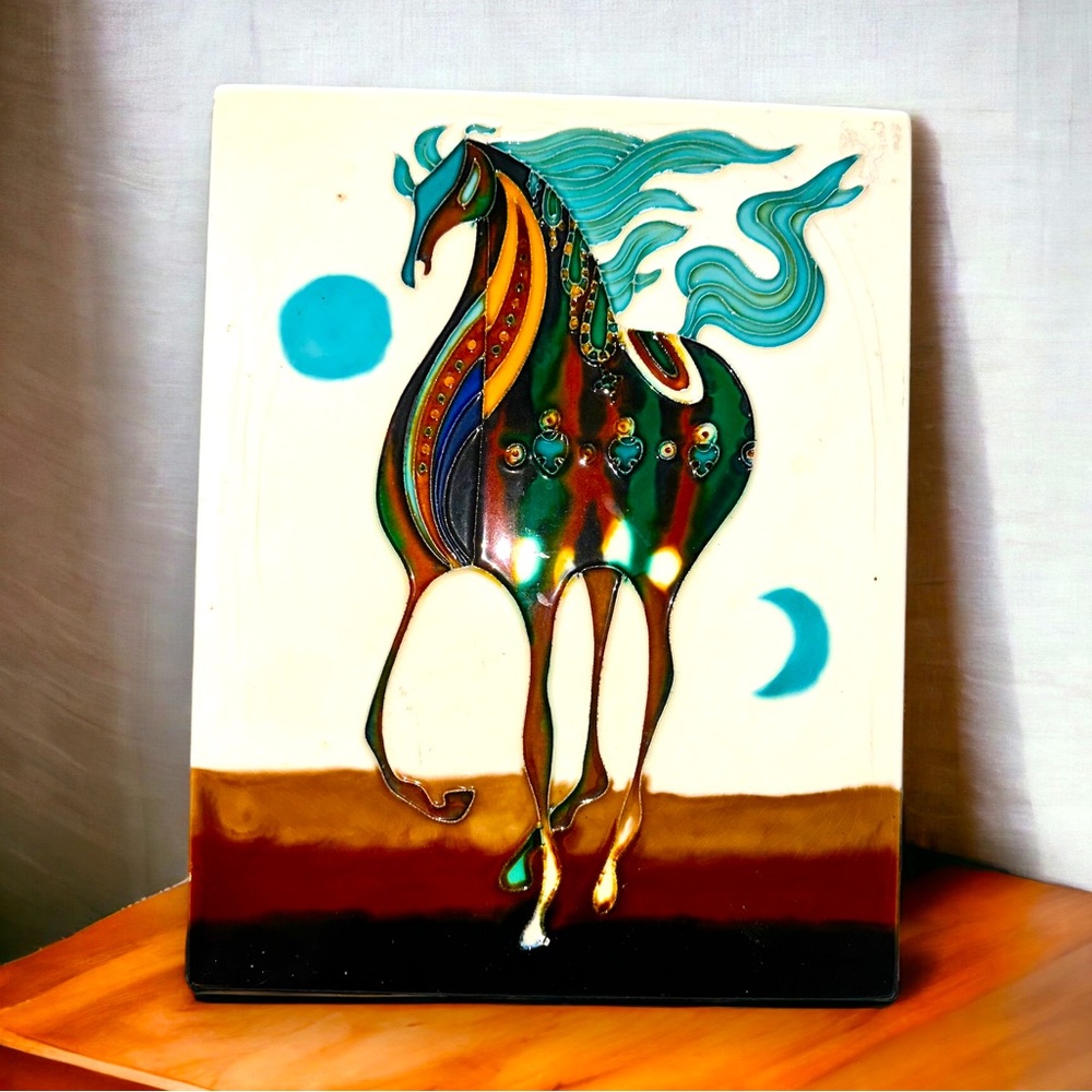 Schaffenacker Mid Century Large Horse Art Tile